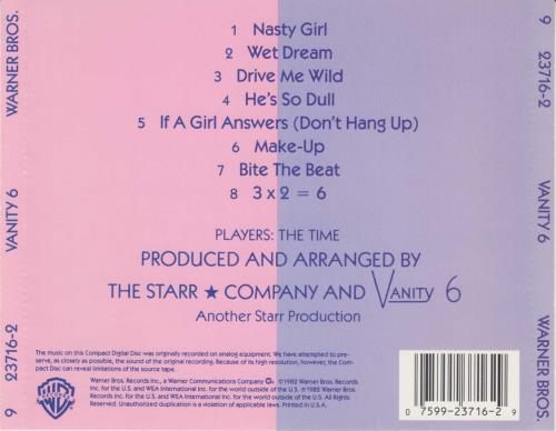 Vanity 6 Vanity 6 US CD album (CDLP) (5664)